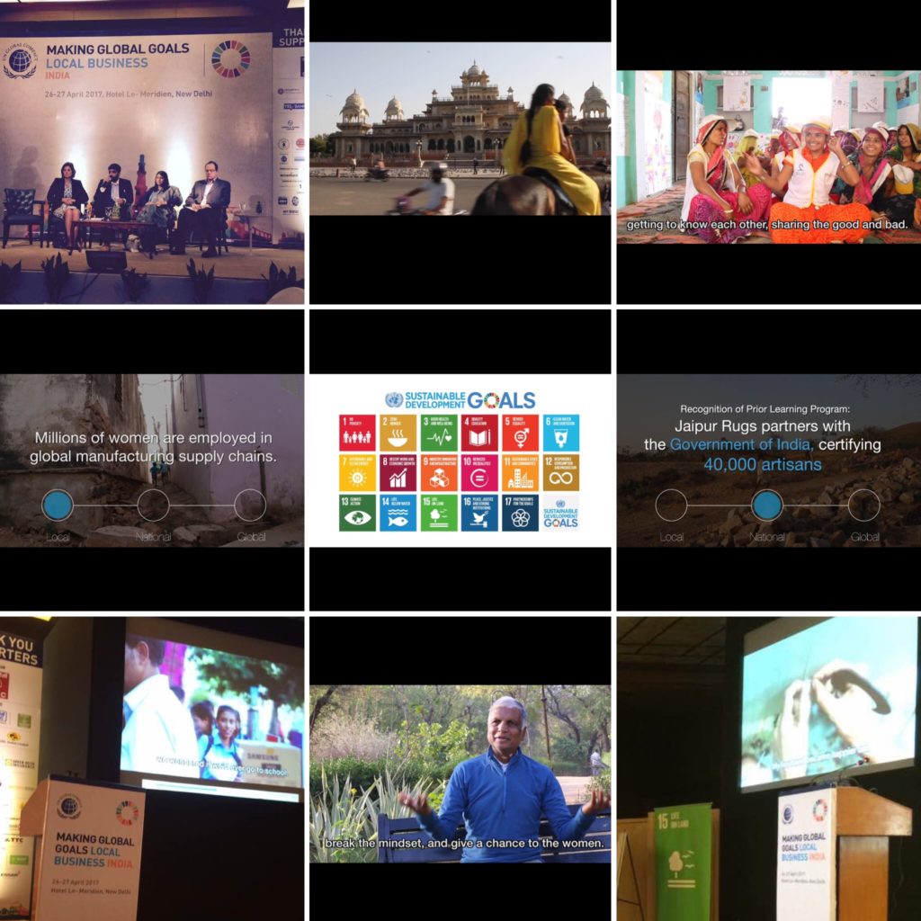 Jaipur Rugs Foundation and impactmania's video was featured at the recent UN Global Compact Conference.