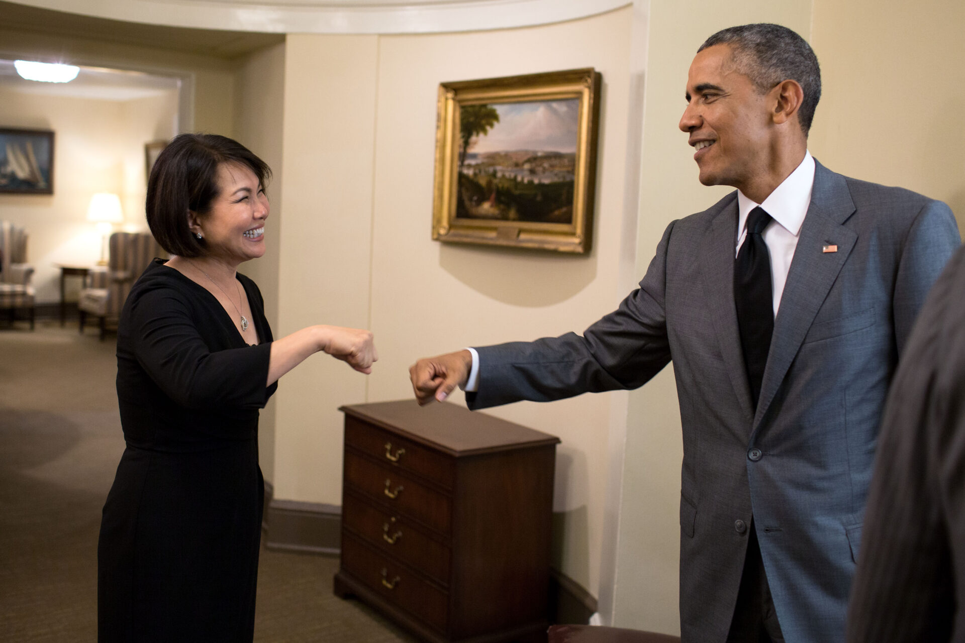 Miyoung Chun_Scientist _ Entrepreneur with President Obama