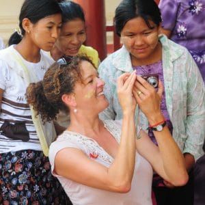 Alethea with Burmese Women