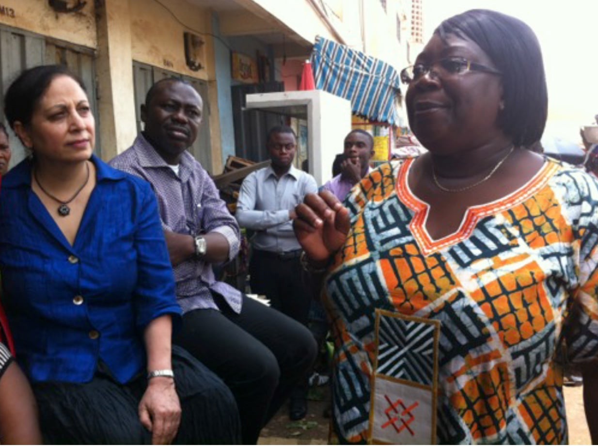 Geeta Mehta launching Social Capital Credits in Ghana (2014). 