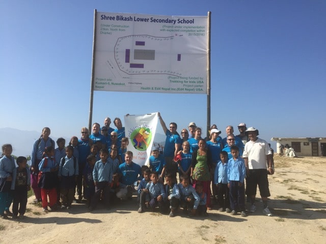 A few of the children of the TFK rebuild school for 400 students.