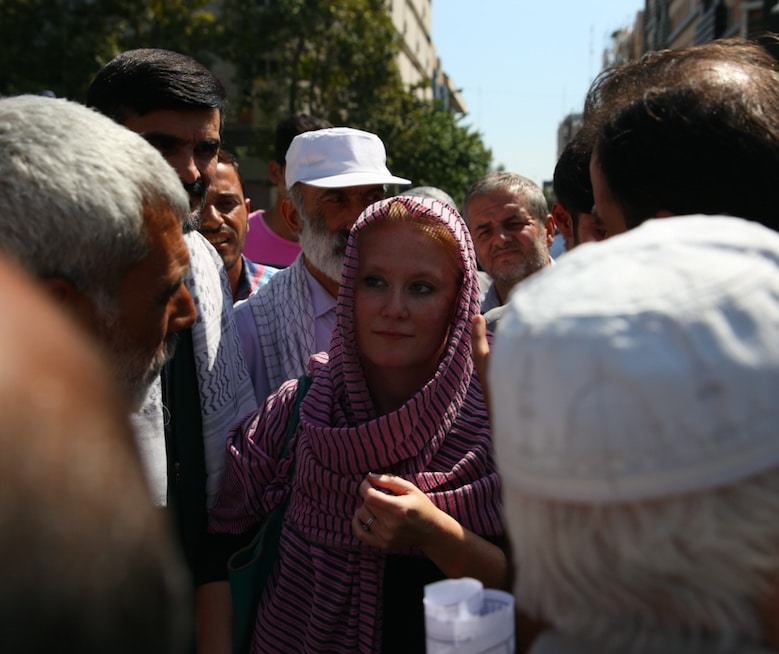 Puk Damsgård in Iran. Photo by Mathias Vejen.