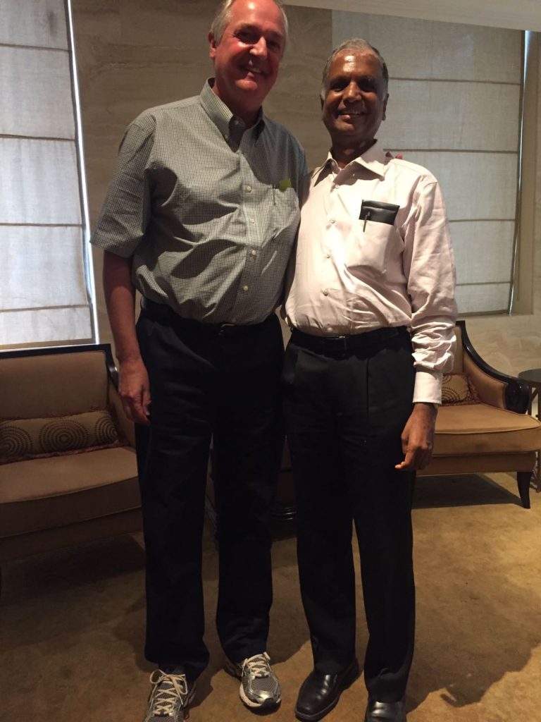 Paul Polman, CEO of Unilever and NK Chaudhary, Founder of Jaipur Rugs.