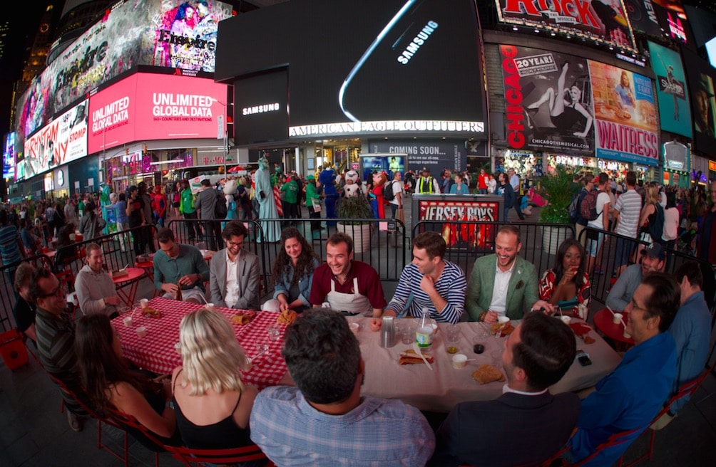 747 Club Dinner on Times Square. Photo by Perry Bindelglass.