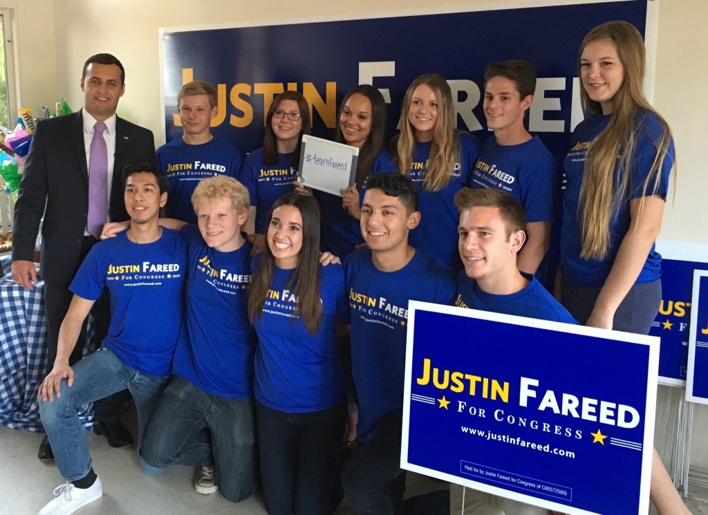 Justin Fareed and youth supporters