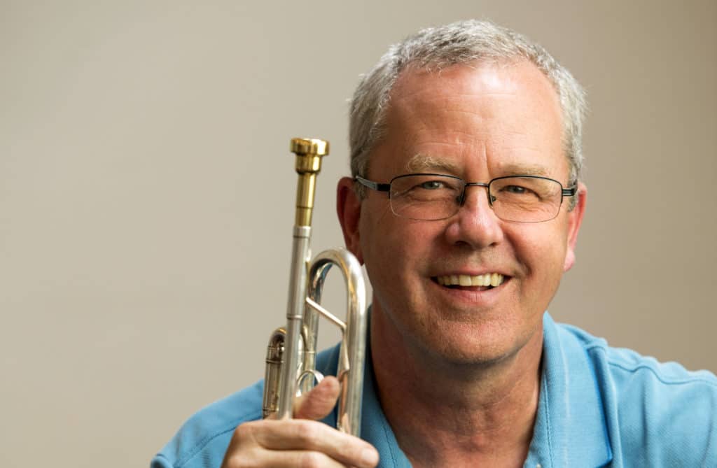 First Trumpet for Star Wars, The Force Awakens, Jon Lewis during a Masterclass at Hub van Laar. Photo: Hub van Laar Trumpets & Flugelhorns.
