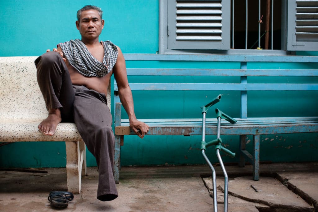 Land mine survivor. Photo: Colin Finlay.