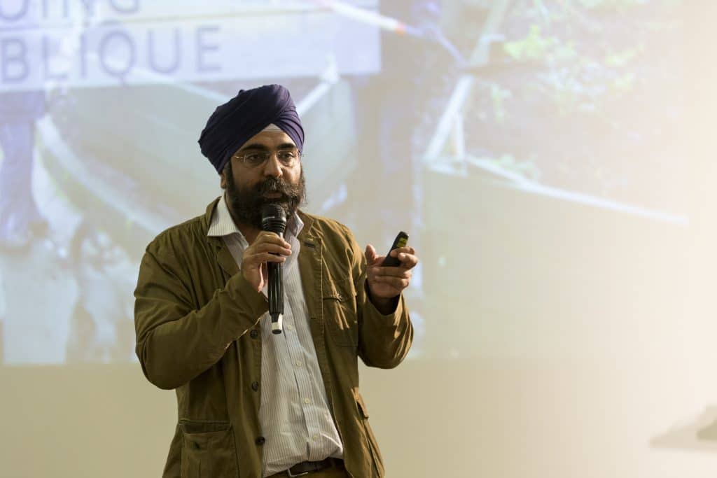 “Rethinking Urban Governance” keynote by Indy Johar at the Make City Festival Centre. Photo by Berlin Camera.