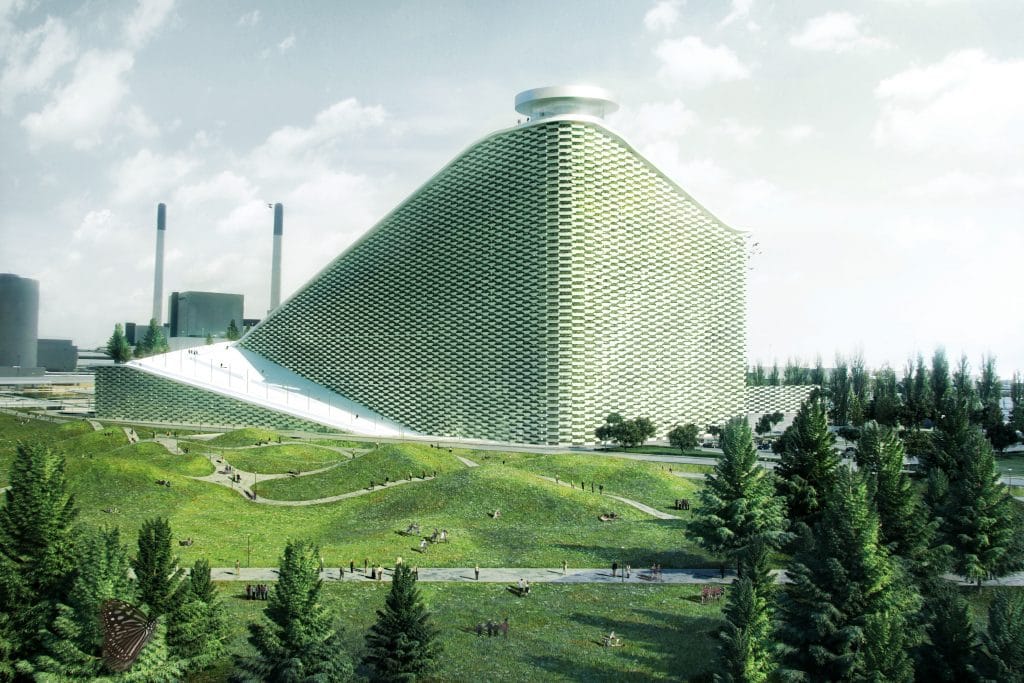Rendering of BIG’s Waste-to-Energy plant in Copenhagen ©2010 by BIG