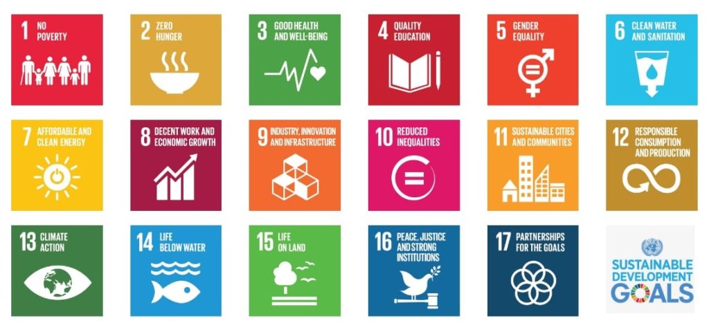 The 17 sustainable development goals of the UN