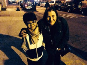 Joey Alexander with Jana Herzen on the first day they met. Photo taken by Joey's mother, Fara Leonora. 