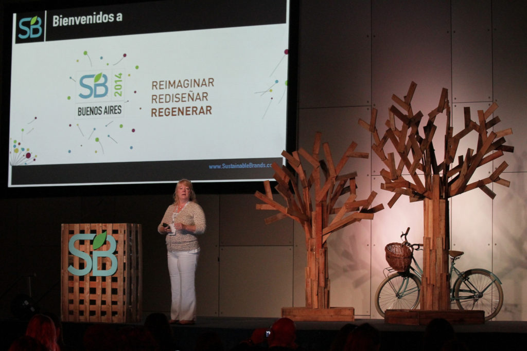 KoAnn presenting at Sustainable Brands, Buenos Aires, Argentina (2016). 