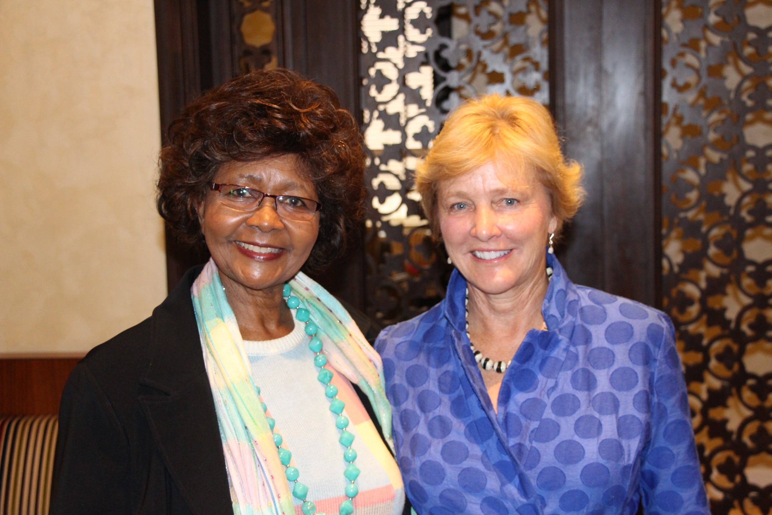 Nancy with Dr. Leah Marangu at ANU