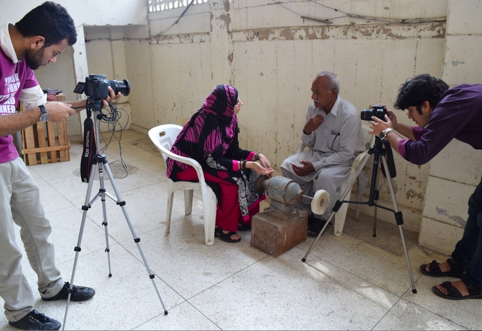 Sabeena interviewing fair Trade artisans. 