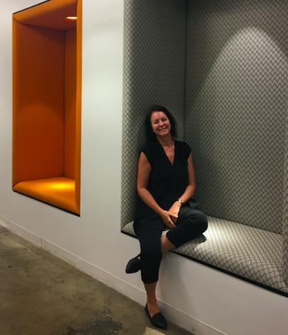 Louise Doorn at co-working space Galvanize, Soho, New York, during the interview. 