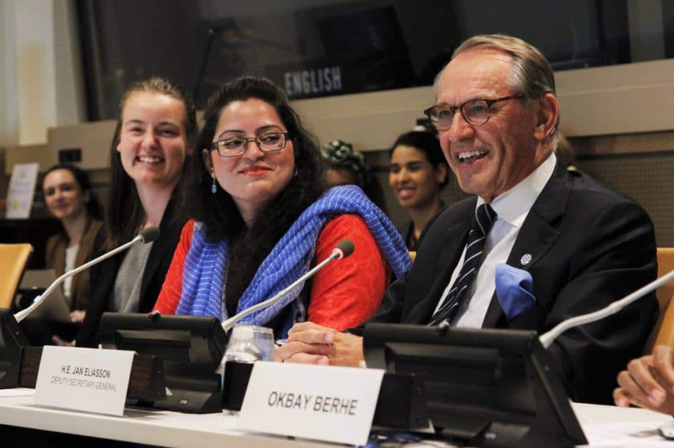 Saba Ismail moderated a sessions at the UN with former UN Deputy Secretary General Jan Eliasson.