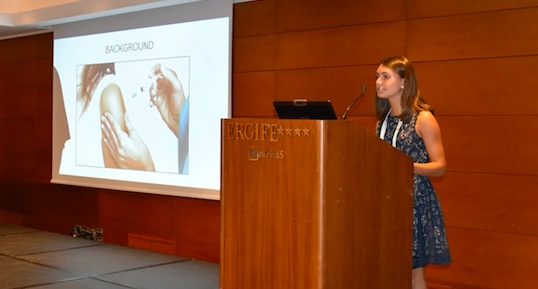 Silverberg speaking at the World Summit for Pediatrics in Rome, Italy