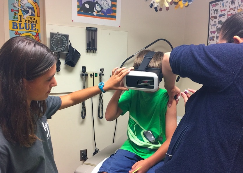 Zoë Silverberg at one of the virtual reality clinics. 