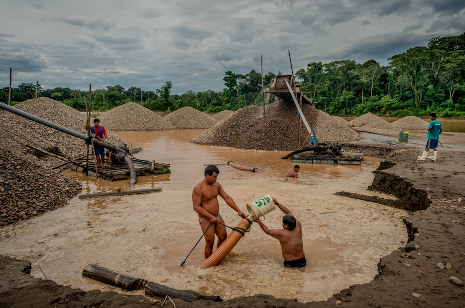 Amazon Illegal Mining Camp. Photo by Thomas Munita.